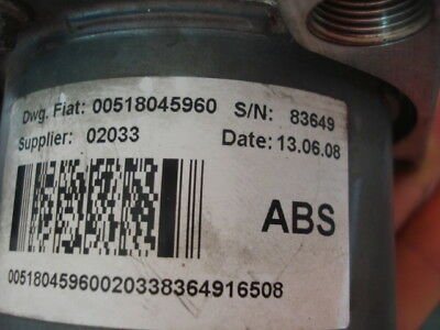 Unidad hidráulica del ABS   Fiat Peugeot Citroen 0265800717 0265232112 518045960