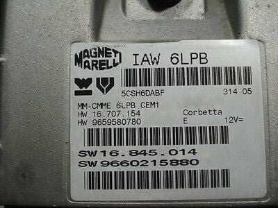 Centralita del motor Peugeot CITROEN IAW6LPB HW 16707154 9659580780 9660215880