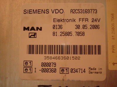 Centralita / Unidad de control / MAN 81258057058 81.25805.7058 A2C53169773