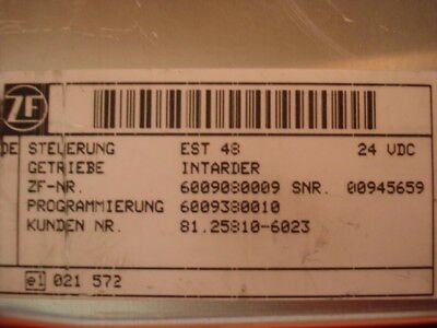 transmisión controlador  Man ZF6009380001  81258106023 0260001033