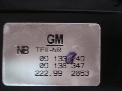 Conmutador de Niebla luces  Opel Astra  Zafira  09133249  09138347 09 138 347