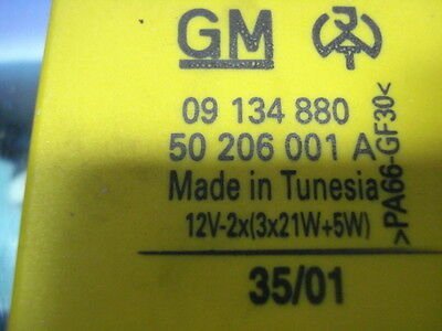 Relé / Relais / Rele / Relay /OPEL CORSA GM 09134880 09 134 880 50206001A
