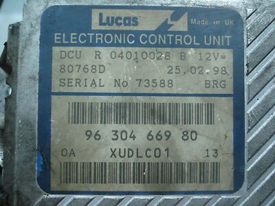 Centralita del motor Peugeot 9630466980 R 04010028 B R04010028B