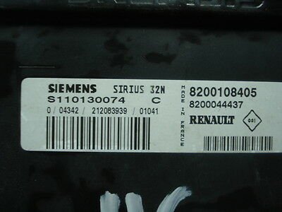 Centralita del motor  Renault Clio S110130074C  8200108405 8200044437