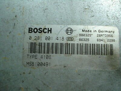Centralita del motor   Rover 200 TYPE 4108 MSB100490 0281001418