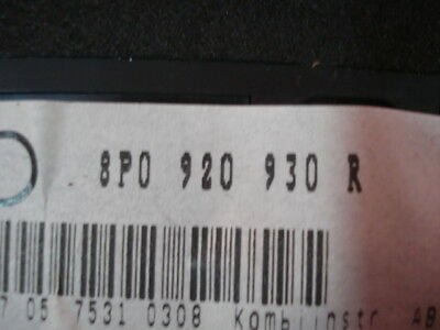 Cuadro de instrumentos  AUDI A3 8P0920930R 8PO920930R 110080297018