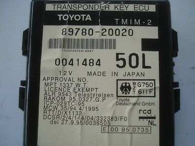 Control de la unidad Toyota Carina 8978020020 89780-20020