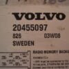 Respaldo de memoria de radio VOLVO 20455097 03W08