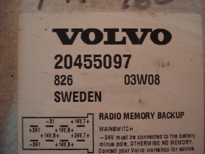 Respaldo de memoria de radio VOLVO 20455097 03W08