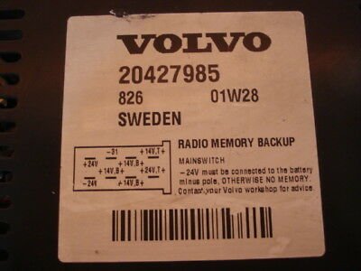 Respaldo de memoria de radio VOLVO 207427985 01W28