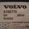 Respaldo de memoria de radio VOLVO 8156775 99W48