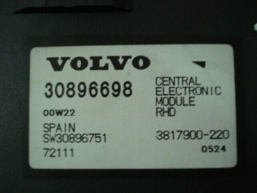 Módulo electrónico Central Volvo V40 30896698 00W22 SW30896751
