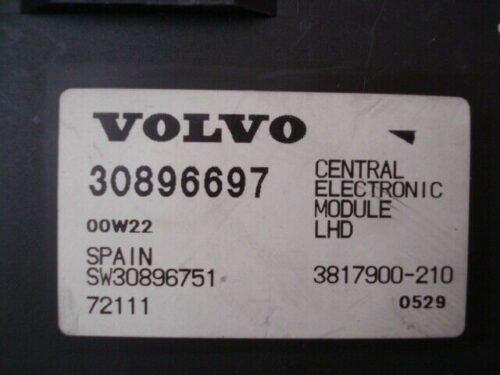 Central Módulo electrónico Volvo S40 00W22 30896697 SW30896751 3817900-210