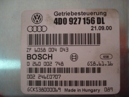 _57 Módulo de control de transmisión Audi 4D0927156DL 0260002748 4DO927156DL