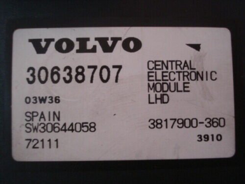 Central Módulo electrónico Volvo 30638707 03W36 3817900-360 SW30644058