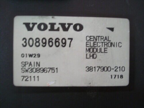 Central Módulo electrónico Volvo S40 01W29 30896697 SW30896751 3817900-210