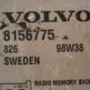 RESPALDO DE MEMORIA DE RADIO / VOLVO 8156775 98W38