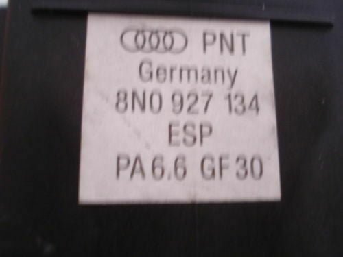 Interruptor ESP / Schalter ESP / Audi TT 8N0927134 8N0 927 134 8NO927134