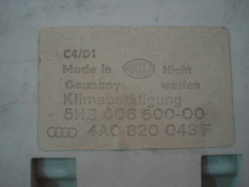 A/C Clima panel de control Audi 4A0820043F 4AO820043F HELLA 5HB00650000