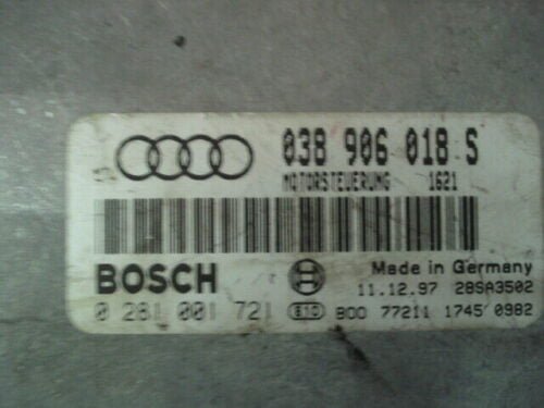 Centralita del motor VW  AUDI A4 0281001721 038906018S