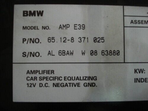 Amplificador de la unidad de control BMW 5er E39 M5 65128371025 65.12-8371025