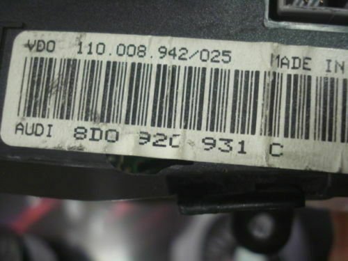Cuadro de instrumentos / DEFECTO Audi 4 8D0919033C 8Do919033C