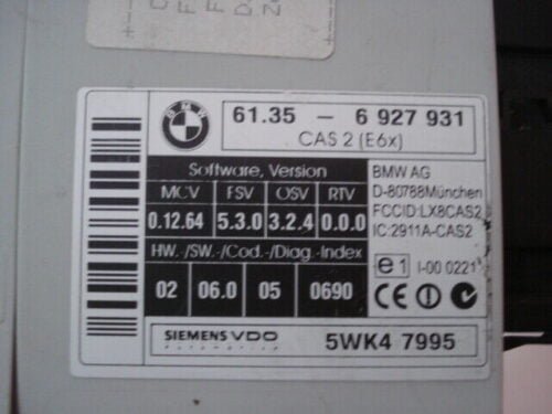 Centralita BMW E60 E61 E63 E64 61356927931 61.35-6927931 5WK47995