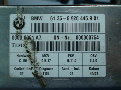 Unidad de control BMW E65 E66 E67 61.35-6920445.9 01 61356920445901 00000061A7