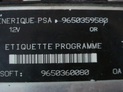 Centralita del motor Citroen Peugeot  R04080028C 9650360080 9650359580