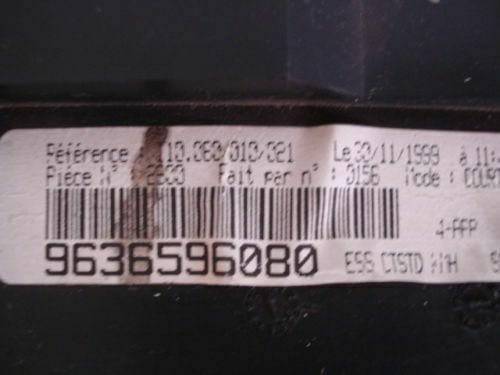 Cuadro de instrumentos / Citroen Saxo 9636596080 110080010021