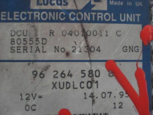 Centralita del motor Citroen Xantia 9626458080 XUDLC01 LUCAS R04010011C