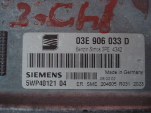 Centralita del motor  VW Audi Skoda SEAT 03E906033D 5WP40121 5WP4012104