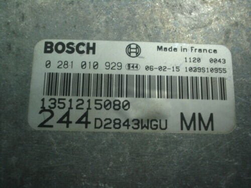 Centralita del motor Peugeot Citroen Fiat 1351215080 0281010929 D2843WGUMM BOSCH