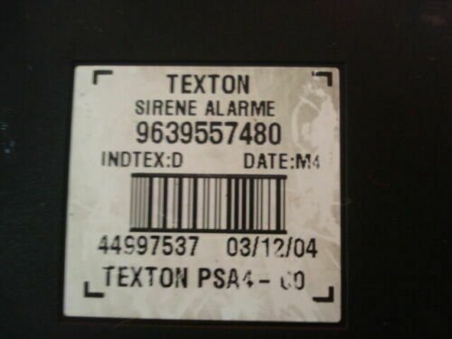 Centralita Peugeot Citroen 9639557480 SIRENE ALARME