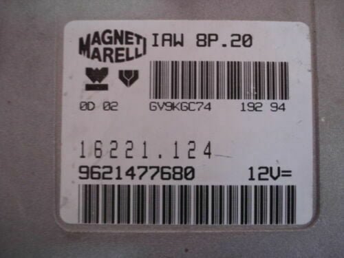 Centralita del motor Citroen 9621477680 16221124 IAW8P20 MAGNETI MARELLI