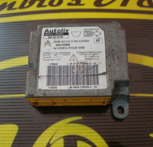 Airbag Centralita Peugeot Citroen RGB ACU3-V-04-CEM00 603602500 9653190880 (AF)
