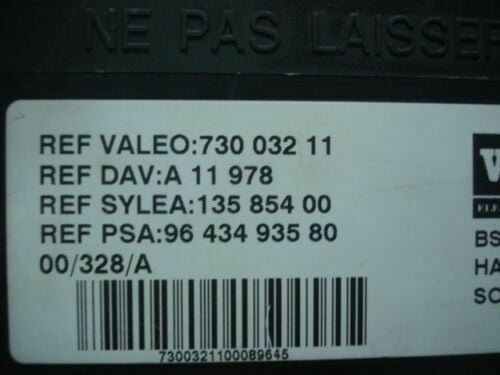 BSI Caja de fusibles Citroen Xsara 73003212 13585400 9643493580 96 434 935 80