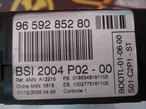 BSI Caja de fusibles  Citroen  Peugeot  Lancia  9659285280 BSI 2004 P02-00