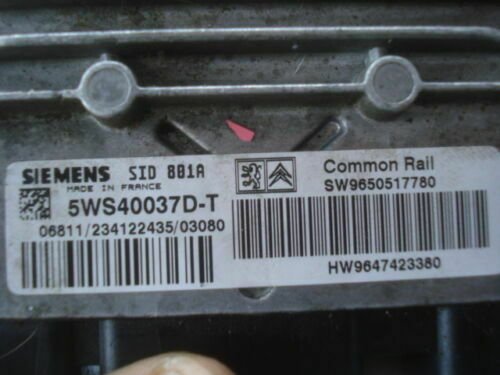 Centralita del motor Peugeot Citroen SID801A SW9650517780 5WS40037DT 5WS40037D-T