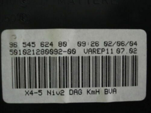 Cuadro de instrumentos / Citroen C5 9654562480 501021280092-00