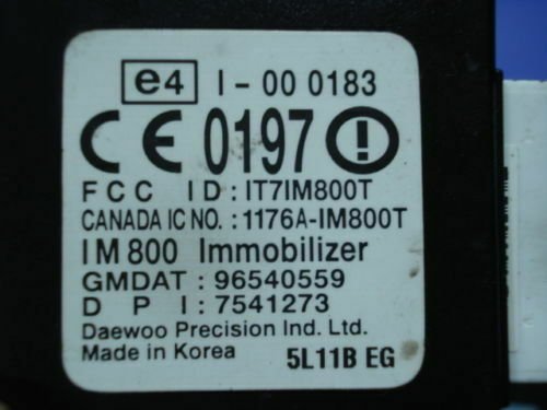 Bobina lector Key / Chevrolet Aveo Daewoo Kalos Matiz 96540559 IT7IM800T