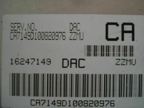 Centralita del motor / Daewoo Lanos 16247149 CA DAC 16247149DAC