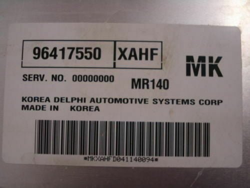 Centralita del motor Daewoo Chevrolet 96417550MK 96417550 XAHF 96417550XAHF