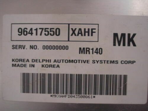 Centralita del motor Daewoo Xahf Chevrolet DELPHI 96417550MK 96417550 MR140 MK