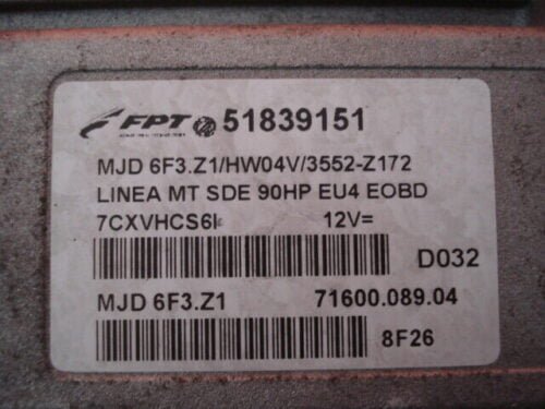 Centralita del motor  Fiat Linea 51839151 MJD6F3Z1 7160008904