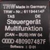 Dispositivo de control multifunción Audi A4 4B0907487F 4BO907487F TRW 61194414F