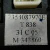 Interruptor de emergencia / Fiat Doblo A223 7354087970E T838 M343860