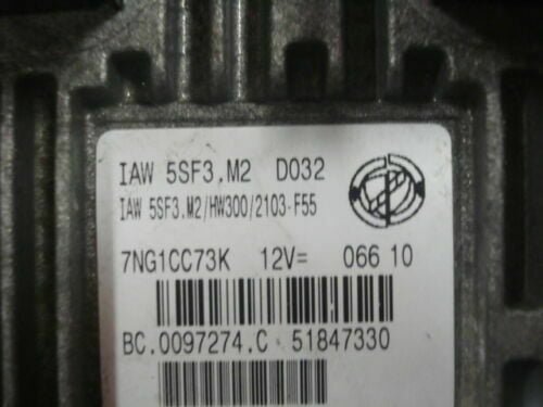 Centralita del motor / Fiat Grande Punto 51847330 IAW5SF3M2 IAW5SF3.M2