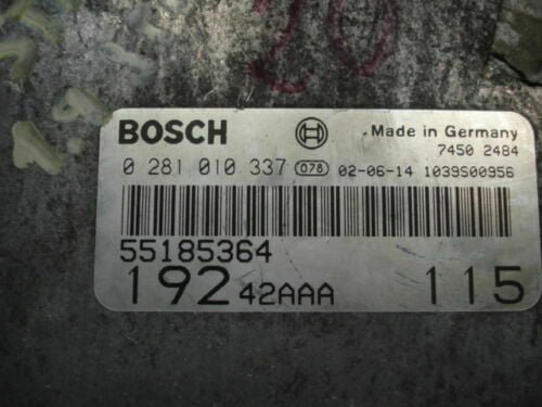 Centralita del motor Fiat Stilo 55185364 19242AAA 0281010337 0 281 010 337