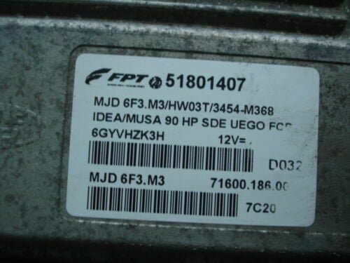 Centralita del motor FIAT IDEA LANCIA MUSA 51801407 MJD6F3M3 7160018600